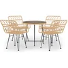 Image de vidaXL - 5-delige - Tuinset - poly - rattan