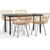 Image de vidaXL - 5-delige - Tuinset - poly - rattan