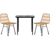 Image de vidaXL - 3-delige - Tuinset - poly - rattan