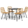 Image de vidaXL - 5-delige - Tuinset - poly - rattan