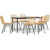 Image de vidaXL - 7-delige - Tuinset - poly - rattan