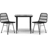 Image de vidaXL - 3-delige - Tuinset - poly - rattan - zwart