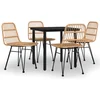 Image de vidaXL - 5-delige - Tuinset - poly - rattan