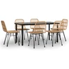 Image de vidaXL - 7-delige - Tuinset - poly - rattan