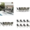 Image de vidaXL - 9-delige - Tuinset - met - kussens - poly - rattan - grijs