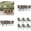 Image de vidaXL - 7-delige - Tuinset - met - kussens - poly - rattan - grijs