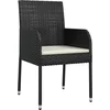 Image de vidaXL - 9-delige - Tuinset - poly - rattan - zwart