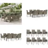 Image de vidaXL - 9-delige - Tuinset - met - kussens - poly - rattan - grijs