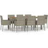 Image de vidaXL - 9-delige - Tuinset - met - kussens - poly - rattan - grijs