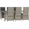Image de vidaXL - 7-delige - Tuinset - met - kussens - poly - rattan - grijs