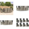 Image de vidaXL - 9-delige - Tuinset - met - kussens - poly - rattan - grijs