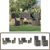 Image de vidaXL - 3-delige - Tuinset - met - kussens - poly - rattan - grijs