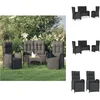 Image de vidaXL - 3-delige - Tuinset - met - kussens - poly - rattan - zwart