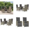 Image de vidaXL - 5-delige - Tuinset - met - kussens - poly - rattan - zwart - en - grijs