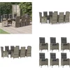 Image de vidaXL - 9-delige - Tuinset - met - kussens - poly - rattan - zwart - en - grijs