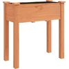 Image de vidaXL - Plantenbak - met - voering - 71x37x76 - cm - massief - vurenhout - bruin