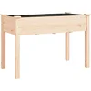 Image de vidaXL - Plantenbak - met - voering - 118x59x76 - cm - massief - vurenhout