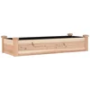 Image de vidaXL - Plantenbak - verhoogd - met - voering - 120x45x25 - cm - massief - vurenhout