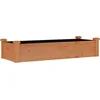 Image de vidaXL - Plantenbak - verhoogd - met - voering - 120x45x25 - cm - vurenhout - bruin