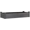 Image de vidaXL - Plantenbak - verhoogd - met - voering - 120x45x25 - cm - vurenhout - grijs