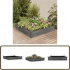 Image de vidaXL - Plantenbak - verhoogd - met - voering - 120x120x25 - cm - vurenhout - grijs