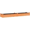 Image de vidaXL - Plantenbak - verhoogd - met - voering - 240x45x25 - cm - vurenhout - bruin