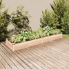 Image de vidaXL - Plantenbak - verhoogd - met - voering - 240x60x25 - cm - massief - vurenhout