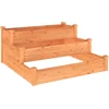 Image de vidaXL - Plantenbak - verhoogd - 120x120x56 - cm - massief - vurenhout - bruin