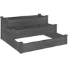 Image de vidaXL - Plantenbak - verhoogd - 120x120x56 - cm - massief - vurenhout - grijs