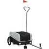 Image de vidaXL - Fietstrailer - 30 - kg - ijzer - zwart - en - grijs