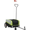 Image de vidaXL - Fietstrailer - 30 - kg - ijzer - zwart - en - groen