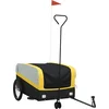 Image de vidaXL - Fietstrailer - 45 - kg - ijzer - zwart - en - geel
