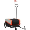 Image de vidaXL - Fietstrailer - 45 - kg - ijzer - zwart - en - oranje