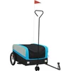 Image de vidaXL - Fietstrailer - 45 - kg - ijzer - zwart - en - blauw