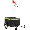Image de vidaXL - Fietstrailer - 45 - kg - ijzer - zwart - en - groen