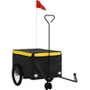 Image de vidaXL - Fietstrailer - 45 - kg - ijzer - zwart - en - geel