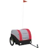 Image de vidaXL - Fietstrailer - 45 - kg - ijzer - zwart - en - rood