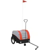 Image de vidaXL - Fietstrailer - 30 - kg - ijzer - zwart - en - oranje