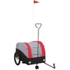 Image de vidaXL - Fietstrailer - 45 - kg - ijzer - zwart - en - rood