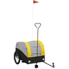 Image de vidaXL - Fietstrailer - 45 - kg - ijzer - zwart - en - geel