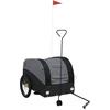 Image de vidaXL - Fietstrailer - 45 - kg - ijzer - zwart
