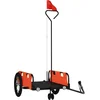 Image de vidaXL - Fietstrailer - oxford - stof - en - ijzer - oranje