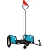Image de vidaXL - Fietstrailer - oxford - stof - en - ijzer - blauw