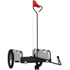 Image de vidaXL - Fietstrailer - oxford - stof - en - ijzer - grijs - en - zwart