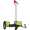 Image de vidaXL - Fietstrailer - oxford - stof - en - ijzer - groen - en - zwart