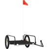Image de vidaXL - Fietstrailer - 135x70x37 - cm - ijzer - zwart