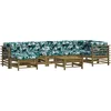 Image de vidaXL - 8-delige - Loungeset - met - kussens - geïmpregneerd - grenenhout