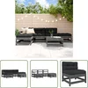 Image de vidaXL - 6-delige - Loungeset - met - kussens - massief - hout - grijs