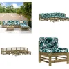 Image de vidaXL - 7-delige - Loungeset - met - kussens - geïmpregneerd - grenenhout