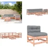 Image de vidaXL - 6-delige - Loungeset - met - kussens - massief - douglashout
